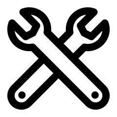 Wrench Line Icon Vector