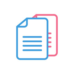 Paper File icon, modern flat design color sign vector