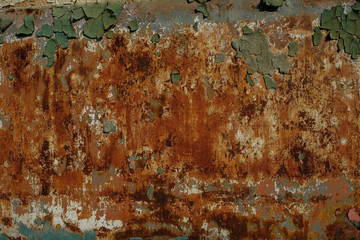 Rust on the  metal sheet.