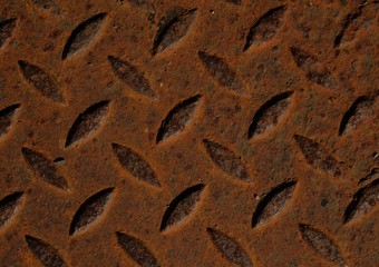 Rust on the  metal sheet.