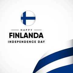 Finlandia independence day design template. Design for digital banner or print..