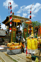 Hindu temple with decoration for ceremony in Bali -Indonesia