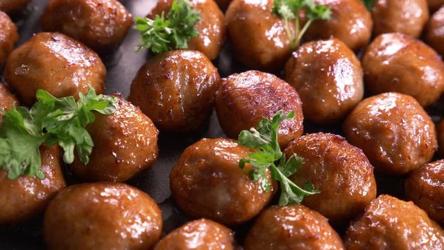 Delicious meatballs, from above