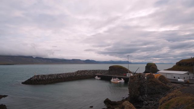 The small harbour of Hellnar, West Iceland