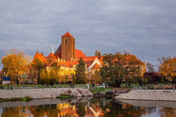 Widok na Ostów Tumski we Wrocławiu