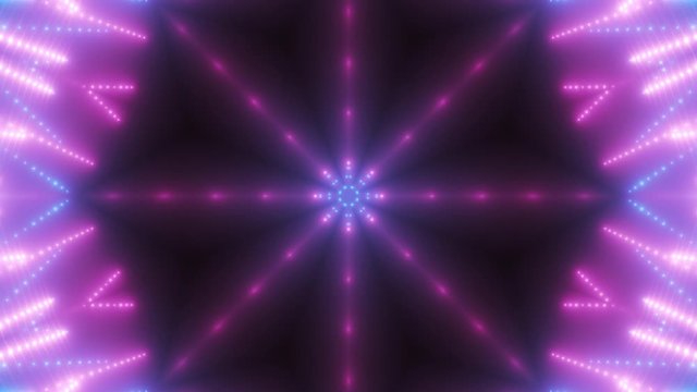 VJ lights multicolored flashing spot light. Wall stage led blinder blinking pink and blue. Club concert dance disco dj matrix beam dmx fashion. floodlight halogen headlamp. 4k