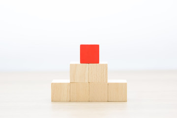 Wooden blocks toy stacked with out graphic.