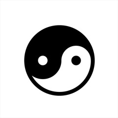 Yin and yang icon in trendy flat style isolated on background. Yin and yang icon page symbol for your web site design Yin and yang icon logo, app, UI. Yin and yang icon Vector illustration, EPS10.