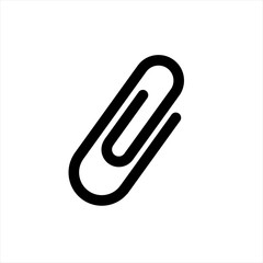 Obraz premium Paper clip icon in trendy flat style isolated on grey background. Paper clip icon page symbol for your web site design Paper clip icon logo, app, UI. Paper clip icon Vector illustration, EPS10.