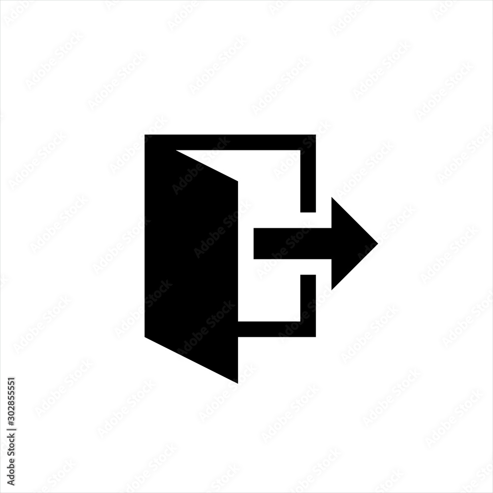 Wall mural output icon in trendy flat style isolated on background. output icon page symbol for your web site d