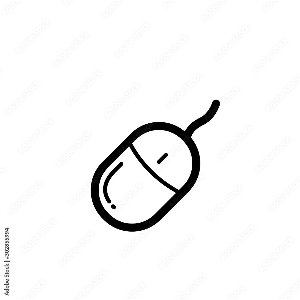 Canvas Prints mouse icon in trendy flat style isolated on background. mouse icon page symbol for your web site des