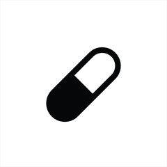 Pill icon in trendy flat style isolated on background. Pill icon page symbol for your web site design Pill icon logo, app, UI. Pill icon Vector illustration, EPS10.