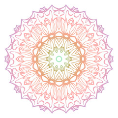 Floral decorative mandala. Spring style. Vector illustration