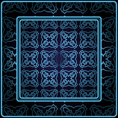 Obraz premium Decorative print with geometric pattern. Vector illustration