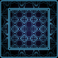 Decorative print with geometric pattern. Vector illustration