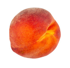 Peach isolated on white background with clipping path