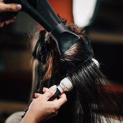 Hairdresser Making Modern Hairstyle