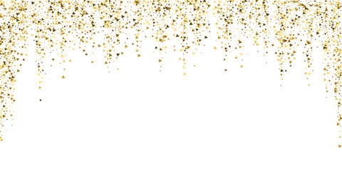 Gold triangles luxury sparkling confetti. Scattere