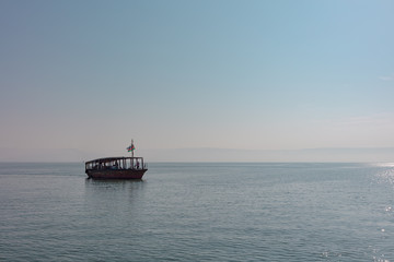 boat on the sea of galilee