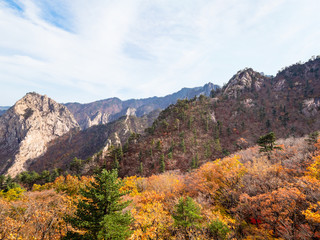 colorful rmountains in Seoraksan National Park