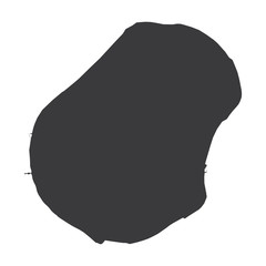 Nauru map on white background vector, Nauru Map Outline Shape Black on White Vector Illustration, High detailed black illustration map -Nauru.