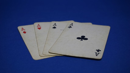 Obraz premium a bunch of playing cards, four aces