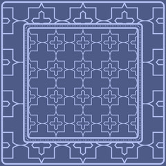 Decorative pattern for fashion print. Sample tablecloth or bandanna design. Vector illustration