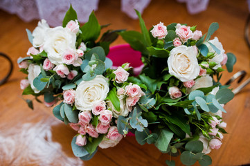 Beautiful modern and elegance wedding bouquet.