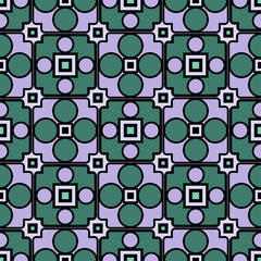 Color decorative seamless pattern with geometric ornamnet. Vector illustration