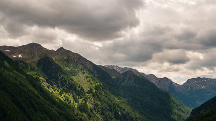 Fototapeta na wymiar glimpse of the imposing Dolomites of Val di Sole