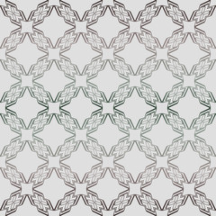 Abstract Vector Seamless Pattern With Abstract Geometric Style. Repeating Sample Figure And Line. Grey, green color