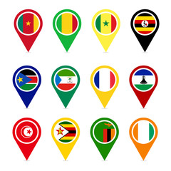 African countries part 2 vector icons design