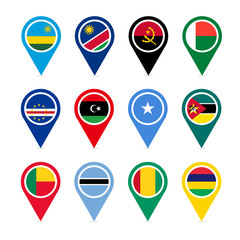 African countries part 3 vector icons design