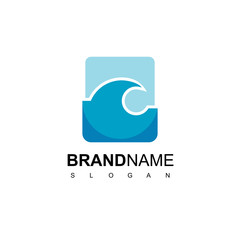 Fototapeta premium Ocean, Wave Logo Design Vector