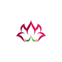 Beauty Vector Lotus flowers design logo Template design 