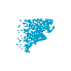 Obraz premium Pixel Run Logo