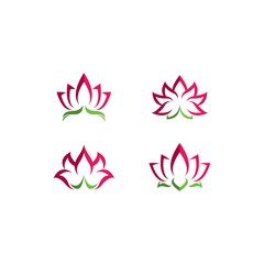 Beauty Vector Lotus flowers design logo Template design 