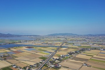 A vast rural area in late autumn