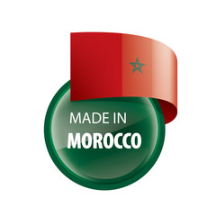 Morocco flag, vector illustration on a white background