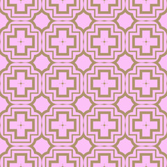 Seamless geometric pattern with modern decorative ornament. Vector illustration