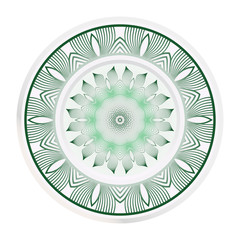 Creative round border and floral mandala ornament. Vector illustration