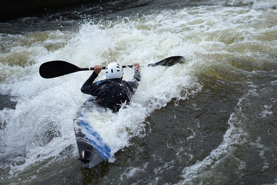 Wild Water Adrenaline Kayaking, Experienced Kayaker In Rapids