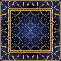 Obraz premium Decorative print with geometric pattern. Vector illustration