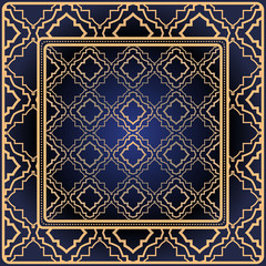 Obraz premium Decorative print with geometric pattern. Vector illustration