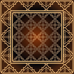 Obraz premium Decorative print with geometric pattern. Vector illustration