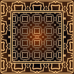 Decorative print with geometric pattern. Vector illustration