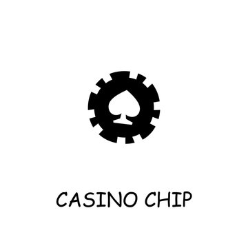 Casino Chip flat vector icon