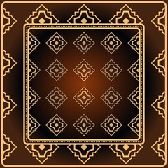 Decorative print with geometric pattern. Vector illustration