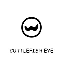 Cuttlefish Eye flat vector icon