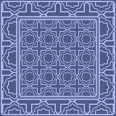 Obraz premium Decorative pattern for fashion print. Sample tablecloth or bandanna design. Vector illustration